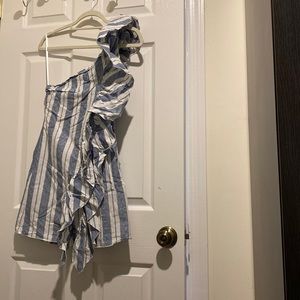 Blue and white striped Newport dress